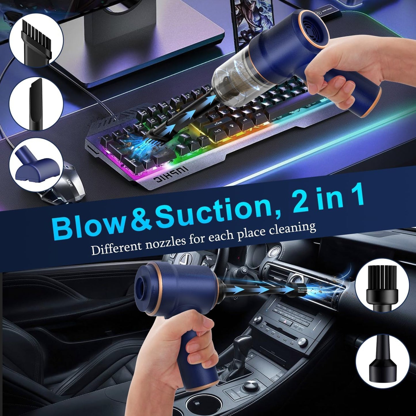 🏷️ 🔋 Mini Cordless Vacuum Cleaner – Smart, Powerful & Portable!
